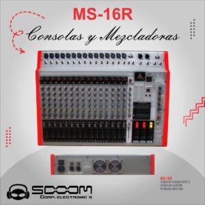 MS-16R | SOOOM | Consola Amplificada de 16 canales USB