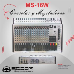 MS-16W | SOOOM | Consola Amplificada de 16 canales USB