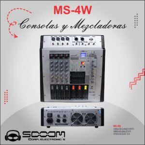 MS-4W | SOOOM | Consola Amplificada de 4 canales USB