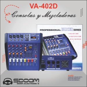 VA-402D | SOOOM | Consola Amplificada de 4 canales USB