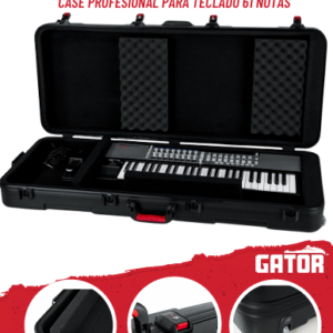 Gator GTSA-KEY61 Estuche de Polietileno para teclado de 61 notas