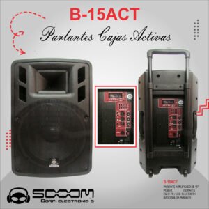 B15ACT |SOOOM| PARLANTE ACTIVO USB BLUETOH 15" 800W"SOOOM"B-15ACT