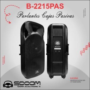 B-2215PAS |SOOOM| PARLANTE PASIVO INYECTADO  1500W 2*15""SOOOM"B-2215PAS
