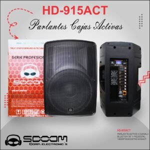 HD-915ACT |SOOOM| PARLANTE ACTIVO 4 CANAL+ BLUETOH 15" + PEDESTAL 1400W"SOOOM"HD-915ACT