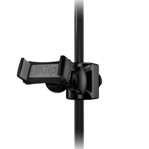 IK Multimedia iKlip Xpand Mini Soporte universal de iPhone, iPod touch y teléfonos inteligentes para base/pie de micrófono