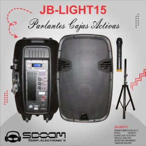 JB-LIGHT15 |SOOOM| PARLANTE ACTIVO USB BLUETOH 15" 1800W"SOOOM"JBLIGHT 15