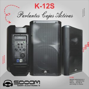 K-12S |SOOOM| PARLANTE ACTIVO  12" 1000W - 136dB"SOOOM"K12S