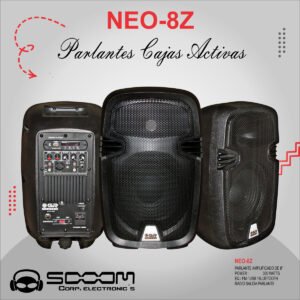 NEO 8Z |SOOOM| PARLANTE ACTIVO USB BLUETOH 8" 500W"SOOOM"NEO 8Z