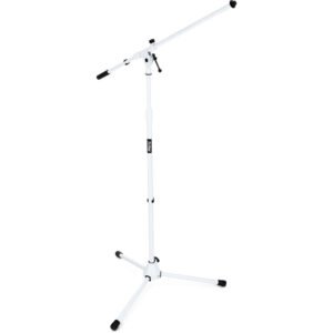 On-Stage MS7801W Soporte de Micrófono con Brazo Trípode, Blanco