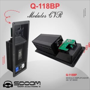 MODULO Q-118BP | SOOOM | MODULO AMPLIFCADOR DE 18" 900W "CVR SOOOM" MODULO Q-118BP