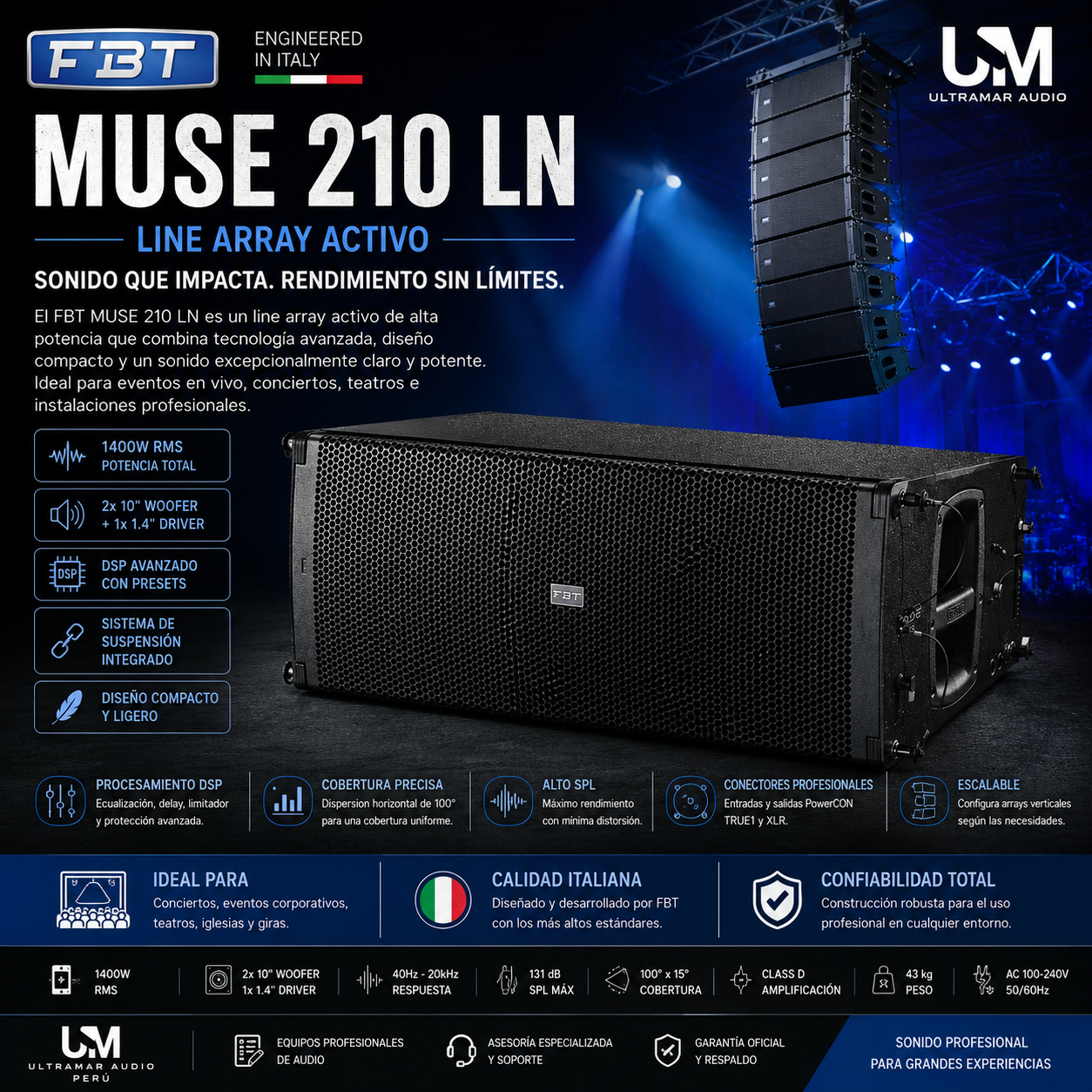 FBT MUSE 210 LN Line Array Activo
