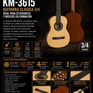 Paulmann KM-3615 Guitarra Clásica 3/4