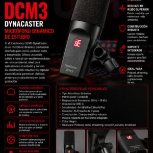 sE Electronics DCM3 DynaCaster Micrófono Dinámico de Estudio