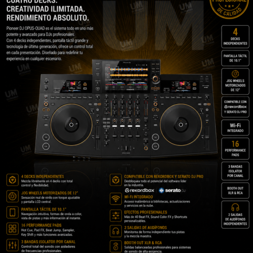 Pioneer DJ OPUS-QUAD Sistema DJ de 4 canales