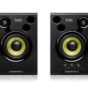 HERCULES DJMonitor 42 - Monitor 4" y 20W RMS control de volumen y toma de auriculares (par)