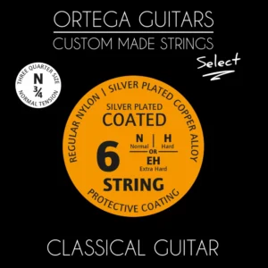 ORTEGA NYS34N  Juego de cuerdas Select para guitarra clásica de 3/4, tensión normal