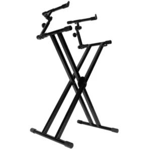 On-Stage KS7292 Soporte para teclado Double-X ERGO-LOK con segundo nivel
