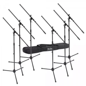 On-Stage MSP7706 Seis soportes de micrófono Euro Boom con bolsa
