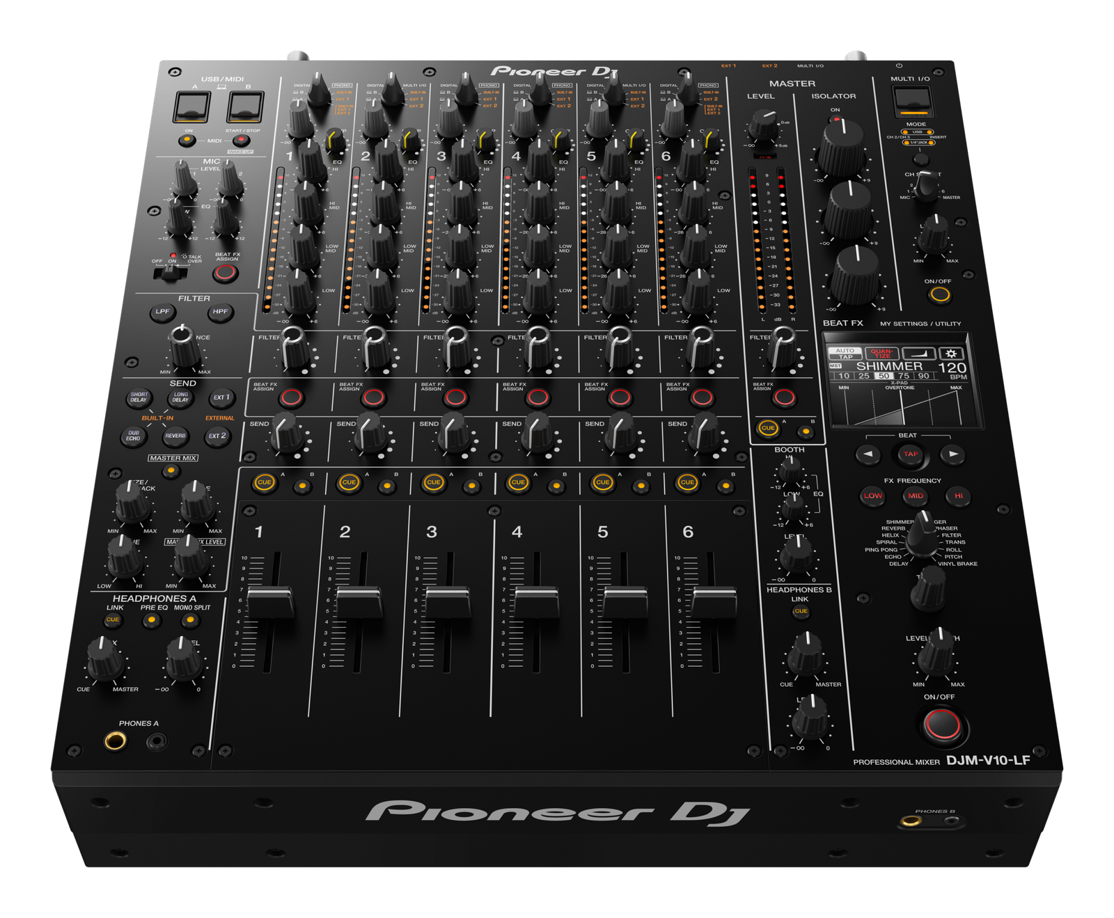 PIONEER DJM-V10-LF Mezcladora de DJ profesional de 6 canales - Imagen 3