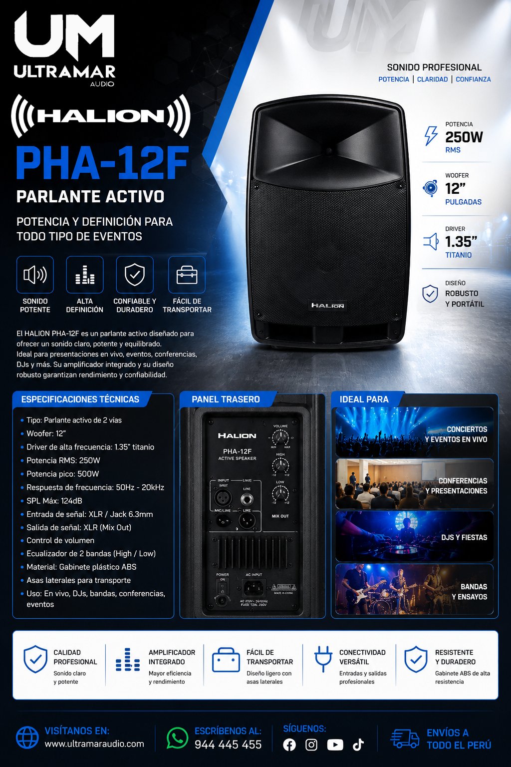 HALION PHA-12F parlante activo