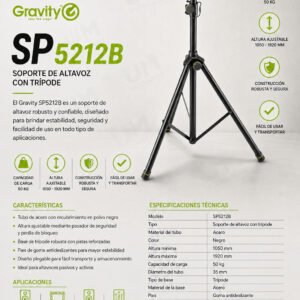 GRAVITY  SP5212B  Soporte neumático de altavoz