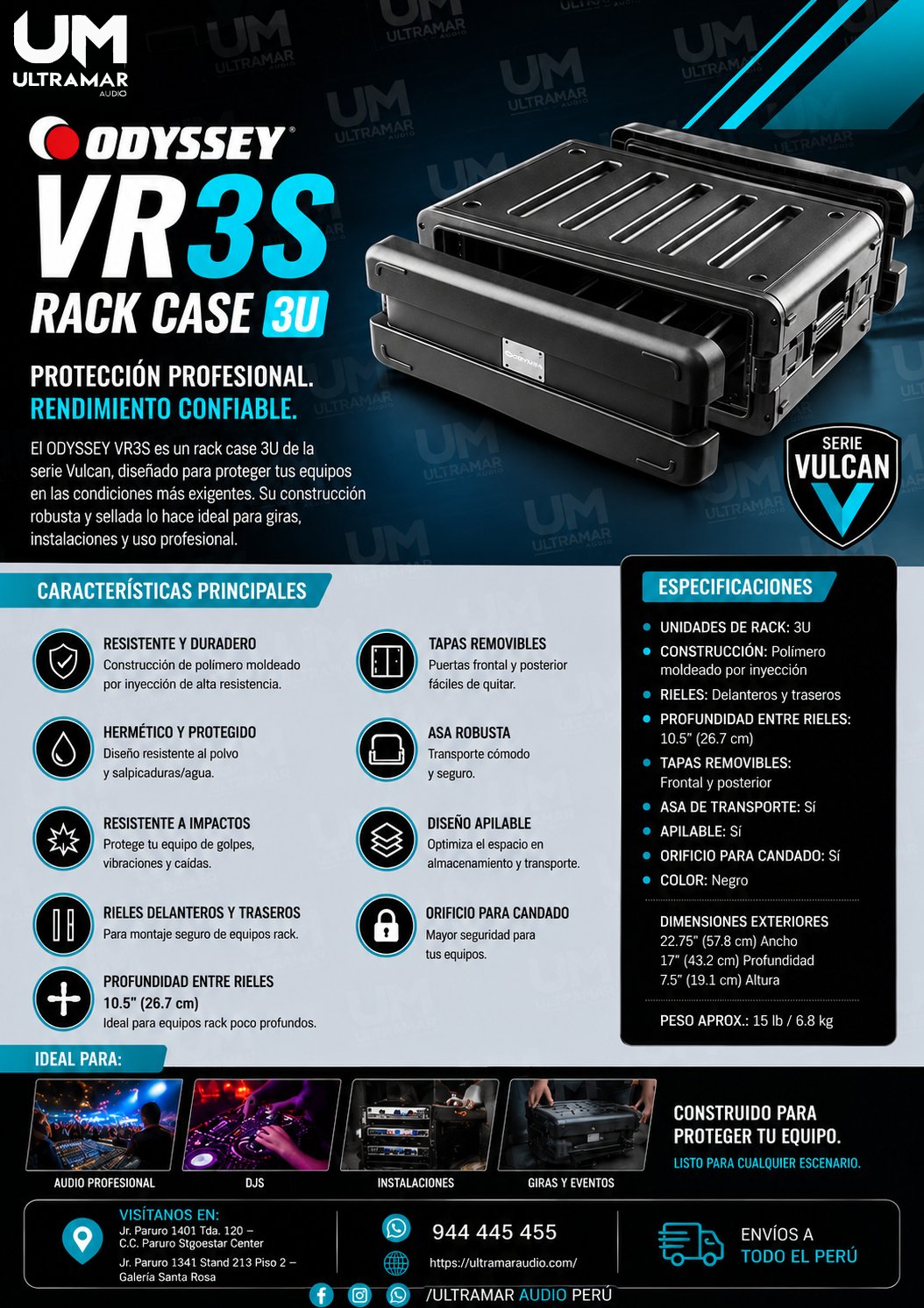 ODYSSEY VR3S Rack Case 3U
