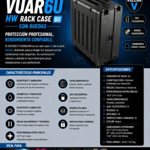 ODYSSEY VUAR6UHW Case Rack 6U con Ruedas