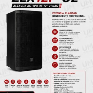 ELECTRO VOICE ZLX12P-G2 Parlante Activo de 12" 1000w