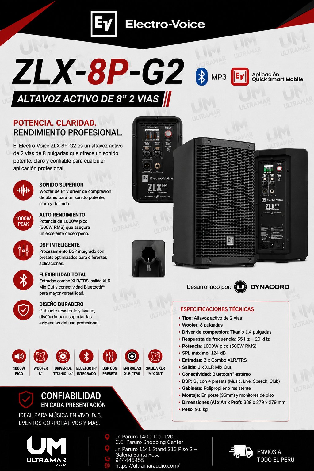 Electro-Voice ZLX-8P-G2 Altavoz Activo 8"