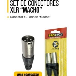 PCPLA3M SET DE CONECTORES XLR MACHO - CONECTOR XLR CANON MACHO