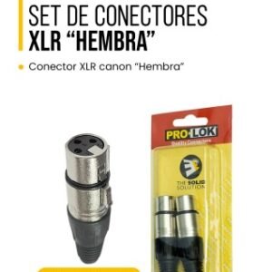 PCPLA3F SET DE CONECTORES XLR HEMBRA - CONECTOR XLR CANON HEMBRA
