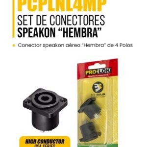 PCPLNL4MP SET DE CONECTORES SPEAKON HEMBRA - CONECTOR SPEAKON HEMBRA DE 4 POLOS