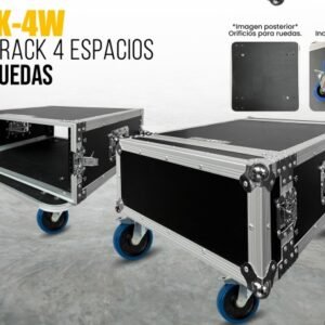 PROLOK-4W CASE RACK 4 ESPACIOS CON RUEDAS