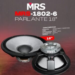 MRS-1802-6 Parlante 18" 1200W RMS 2400W MAX. VC 4″, 8 OHM 38HZ-1,5KHZ