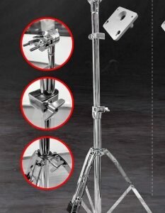 MRS-TJ-25D-A PEDESTAL CROMADO LIVIANO PARA BATERÍA ELECTRÓNICA