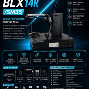 SHURE BLX14R/SM35 -Sistema Inalámbrico de Vincha