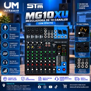 STM ELECTRONICS MG10 Mezcladora de 10 canales con Efecto