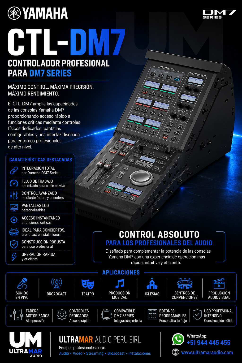 Yamaha CTL-DM7 disponible en Ultramar Audio Perú