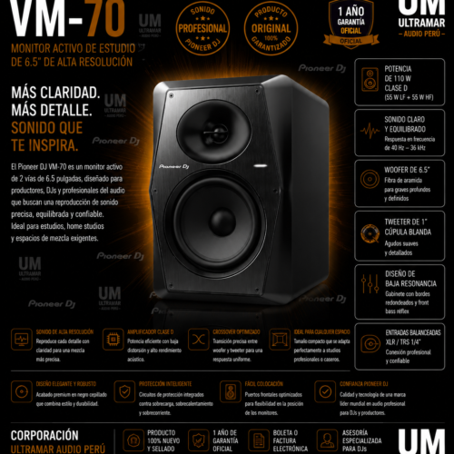 PIONEER VM-70 Monitor activo de 6.5”