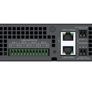QSC QC QIO-L4O  Periférico Q-SYS 4 salidas de 4 líneas. POE O 24VDC. 1U, 1/4.