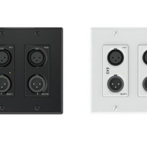 QSC UNDX2IO+ Placa de pared Dante/AES67 de EE. UU