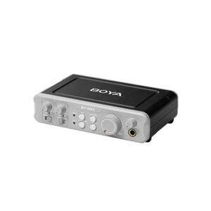 BOYA BY-AM4 Interfaz de audio de doble canal de calidad profesional para grabación, streaming y podcasting
