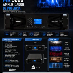 LEXSEN MK 3000 AMPLIFICADOR DE POTENCIA