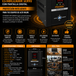 PRASEK DVR-5000VA ESTABILIZADOR