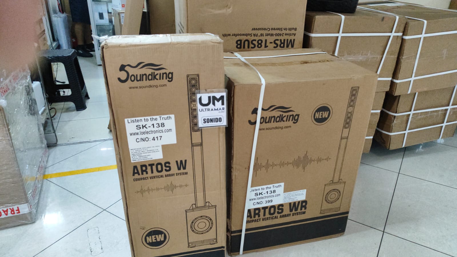 SOUNDKING ARTOS 1200WRE SISTEMA DE COLUMNA ARRAY ACTIVO PLYWOOD/PP C/DSP – EFECTO REVERB 6*3 MF + 1*1″ HF 180W RMS + 1*12″ LF 300W RMS BT TWS - Imagen 3