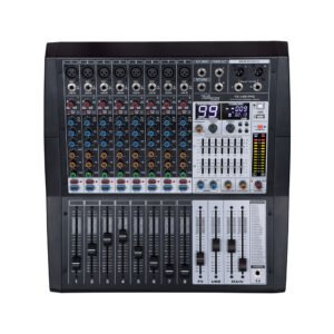 POTTENZA PZ-LS8-PRO CONSOLA DE AUDIO AMPLIFICADA DE 8 CANALES 2X300W C/USB, BLUETOOTH, C/PHANTOM POWER 48V, C/CONEXION A PC, C/DOBLE VENTILADOR Y C/2 EQ GRÁFICOS DE 7 BANDAS