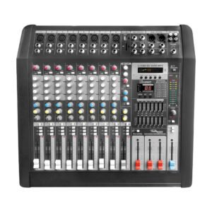 POTTENZA PZ-MP80 CONSOLA DE 8 CANALES 2×350 W CON USB DOBLE VENTILACION/BLUETOOTH
