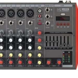 All Sound MS-60 - Mezcladora de 6 canales