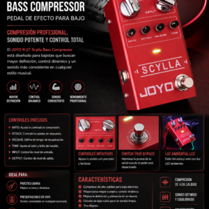 JOYO R-27 Pedal de efecto para Bajo Scylla Bass Compressor