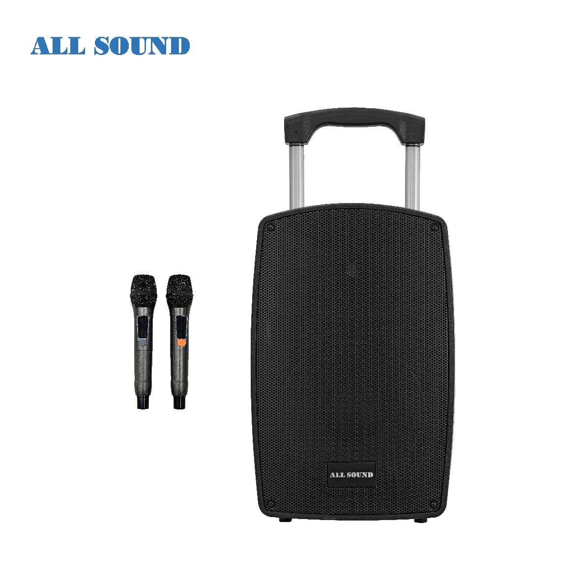 All Sound PB-PRO120 - Parlante de 12¨ con Batería Recargable Y 2 MICROFONOS UHF